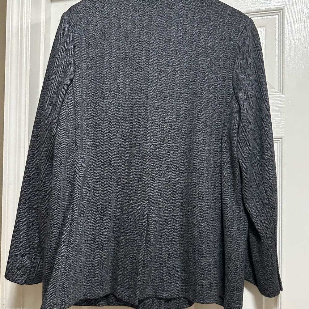 Old Navy Gray Herringbone Blazer Jacket